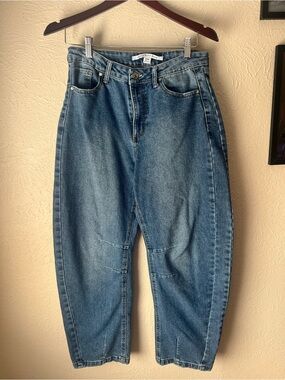 Celebrity Pink Dark Wash Barrel Jeans | High Rise | Women’s Size 29/9